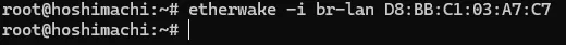 Command to send WoL