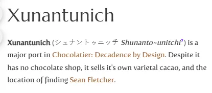 Screenshot from the Chocolatier Series Wiki